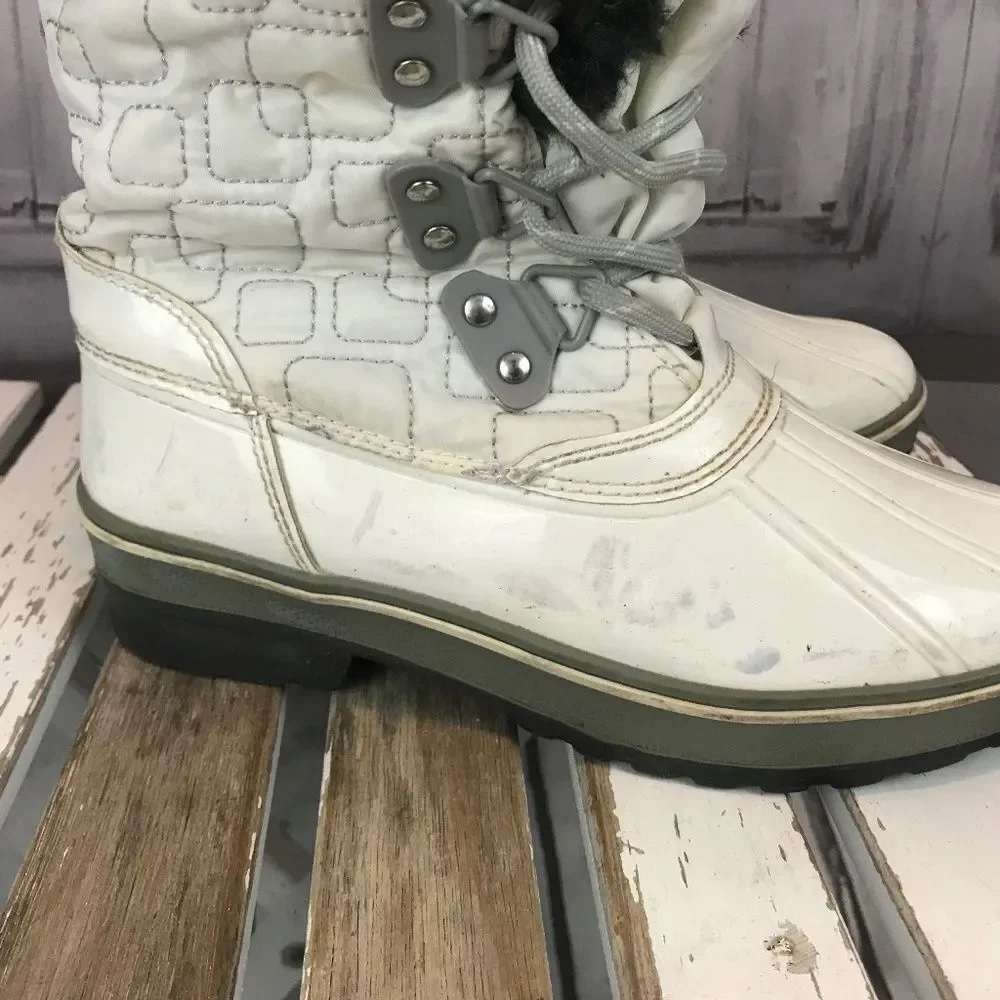 Storm White Tie Short Winter Cold Weather‎ Boot